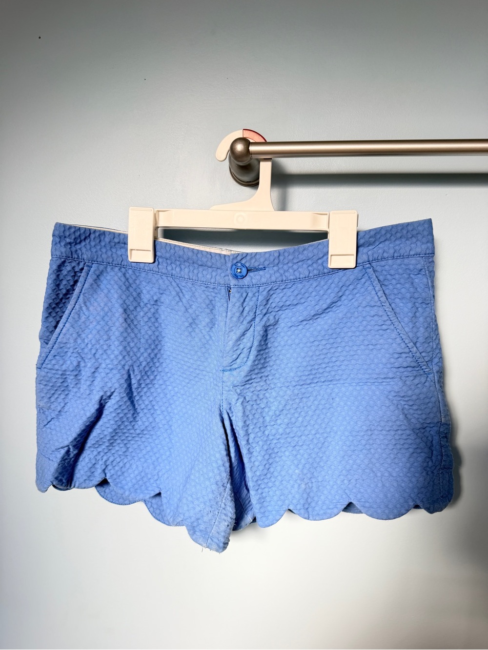 Lilly Pulitzer Buttercup Scalloped Shorts Periwinkle Blue Size 4